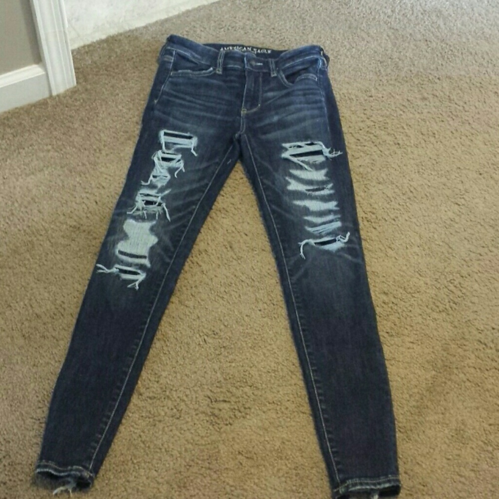 American Eagle ripped skinny jeans